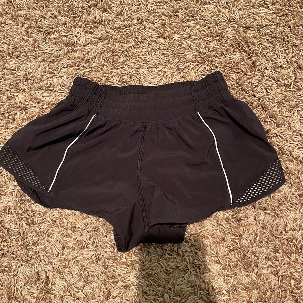 Black Reflective Lululemon Shorts